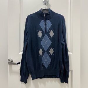 Izod Men’s Zip Mock Neck Pullover Sweater (Size L)